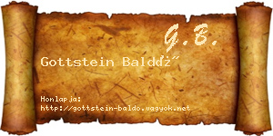 Gottstein Baldó névjegykártya